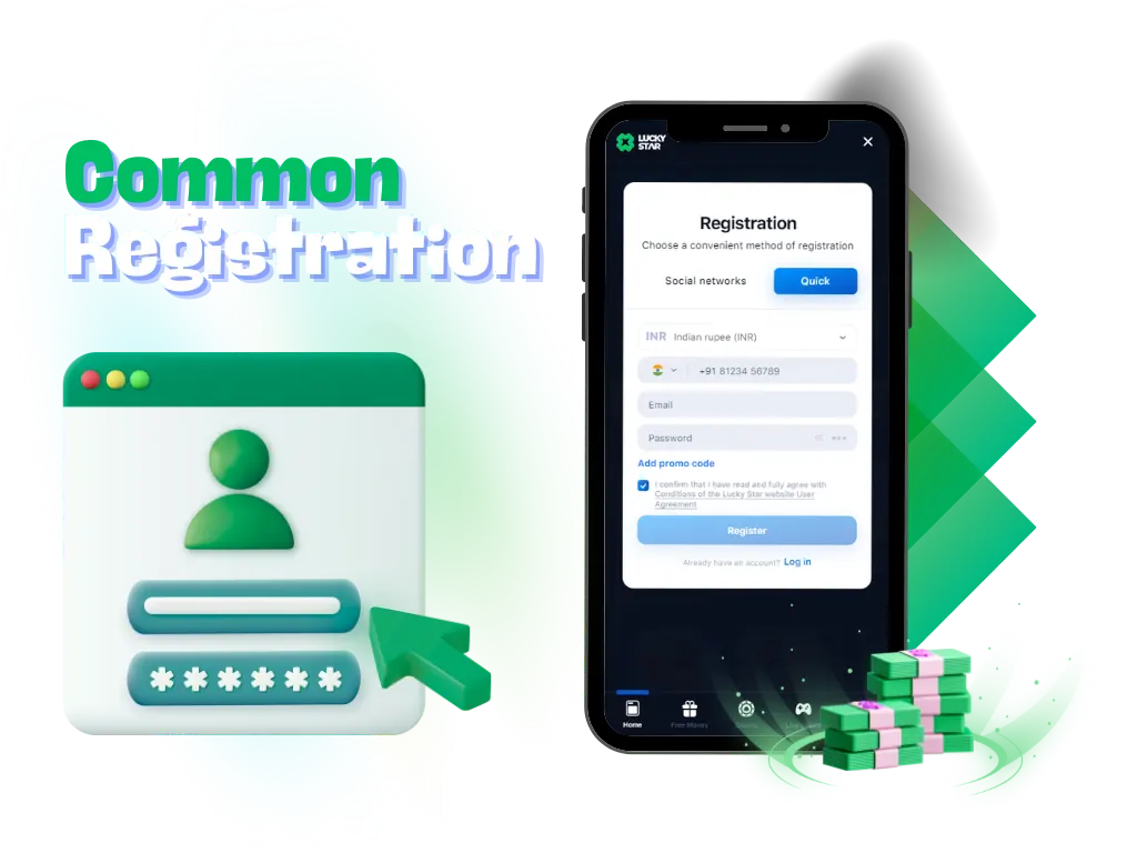 log in